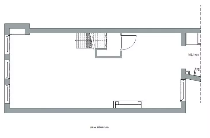 Amsterdam apartment, living room floor plan