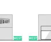 Film Pavilion in Iceland, north and south elevations