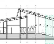 Film Pavilion in Iceland, cross-section A-A