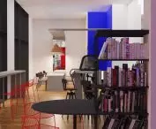Educational corner and view of the room