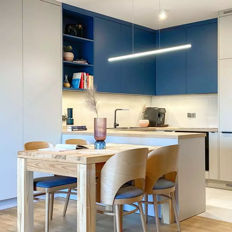 Kitchenette open to living room