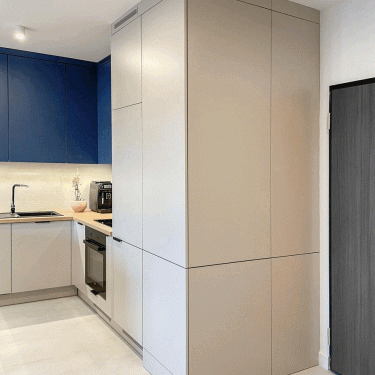 Closet hidden in the kitchen building