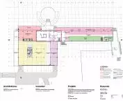Studium programowo-przestrzenne dotyczące przebudowy budynku dawnego Hotelu Cracovia, rzut parteru