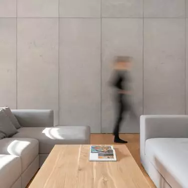 The interior is minimalist 
