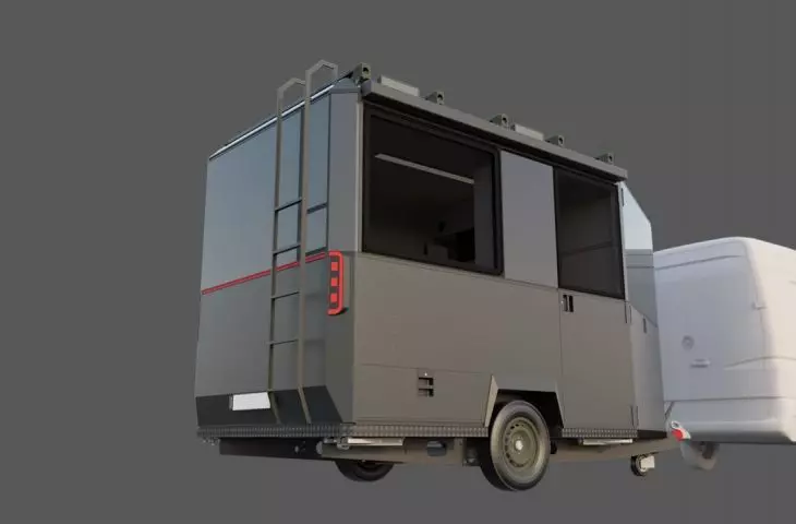 The trailer can be easily transported