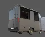 The trailer can be easily transported