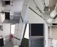We wnętrzu przyczepy znajdują się: toaleta z prysznicem, aneks kuchenny i wielofunkcyjna przestrzeń