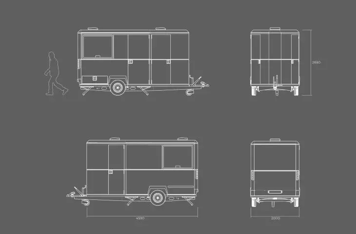 Social trailer project, elevations