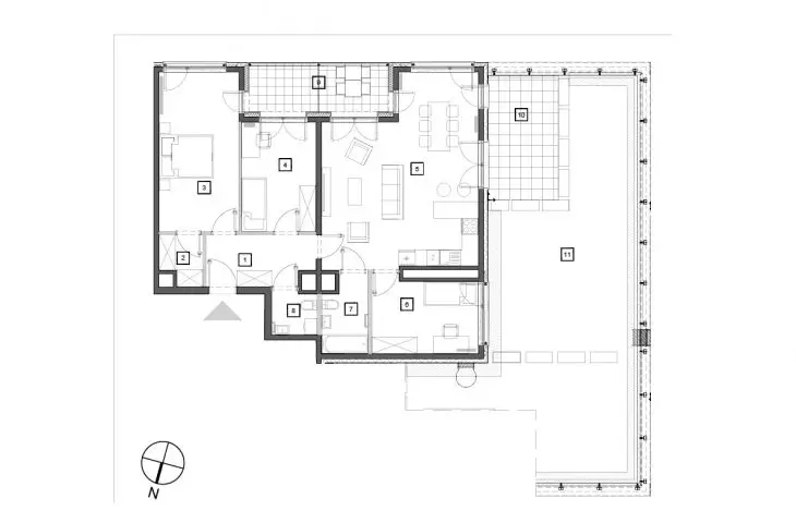 Developer's projection of the apartment