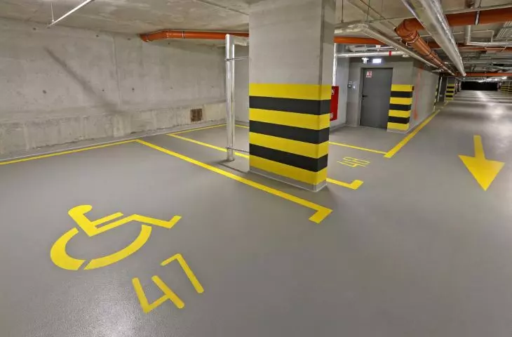BOHEMA - Prague Zone with modern flooring solutions in the parking lot