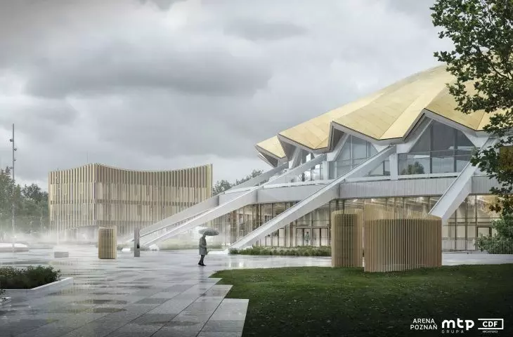 The project to modernize the Arena sports hall, erected in the 1970s, also includes its reconstruction, expansion and redesign of part of Jan Kasprowicz Park in Poznań