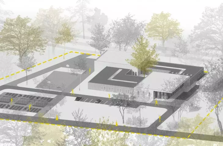 Project of a night shelter in Wroclaw on Kumko Street