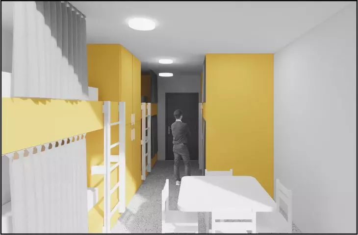 The rooms also have lockers for personal belongings
