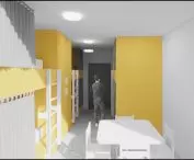 W pokojach znajdują się również szafki na rzeczy osobiste