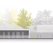 Dormitory project, north elevation