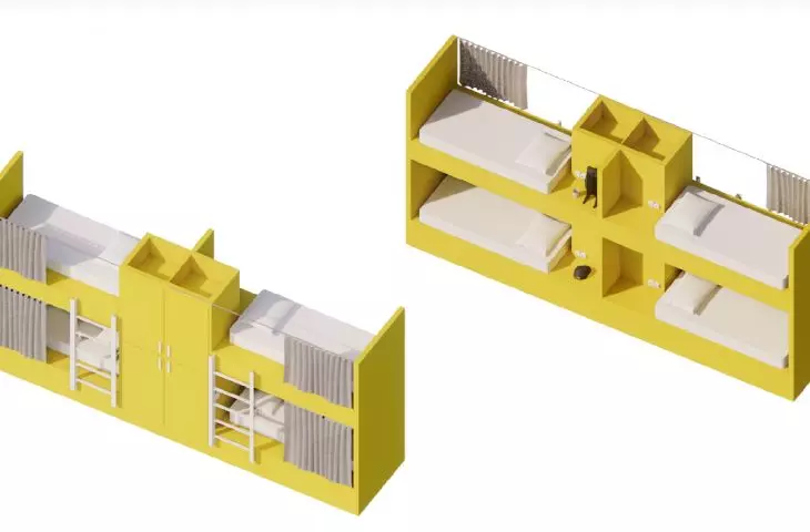Projekt noclegowni, modele łóżek