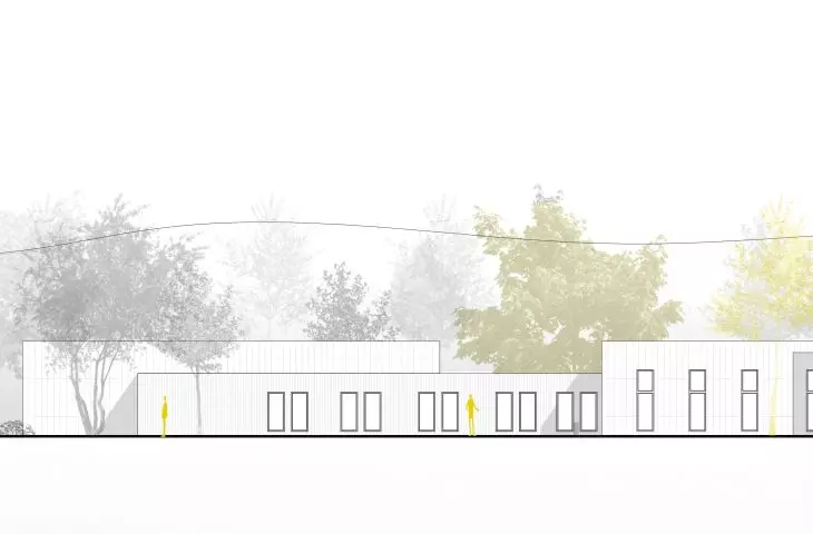 Dormitory project, elevation