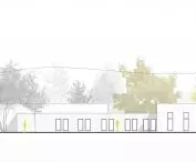 Dormitory project, elevation
