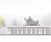 Projekt noclegowni, elewacje