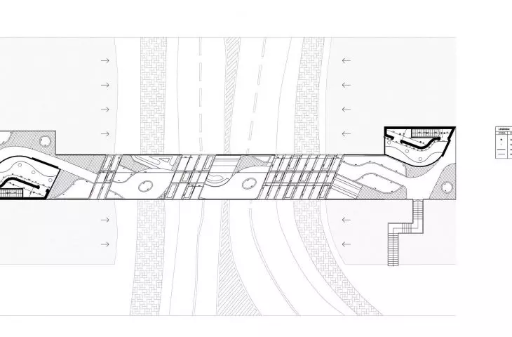 Adaptacja wiaduktu kolejowego w Szczecinie, rysunek techniczny
