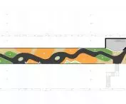 Adaptation of the railroad viaduct in Szczecin, technical drawing