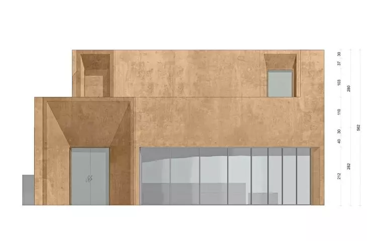 Adaptacja wiaduktu kolejowego w Szczecinie, elewacja czytelnia