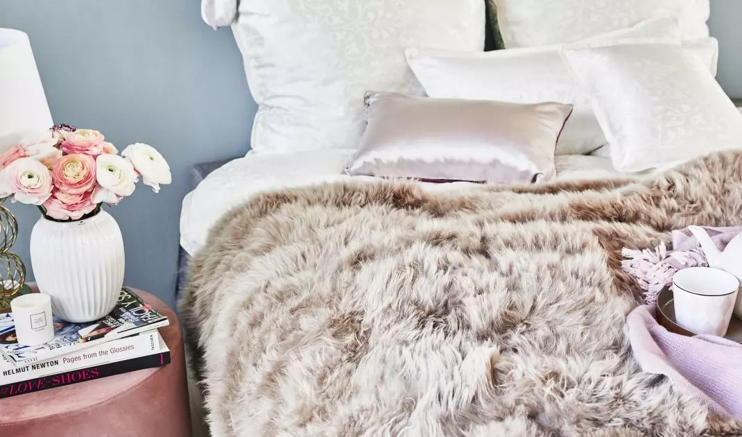Juxtapose different fabrics, for example, fur and satin 