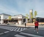 Implementation of the competition project for the Integrated Communication Center in Wolsztyn; view from the street side of the modernized building