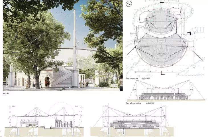 Wyniki konkursu na projekt zadaszenia Amfiteatru w Łazienkach Królewskich