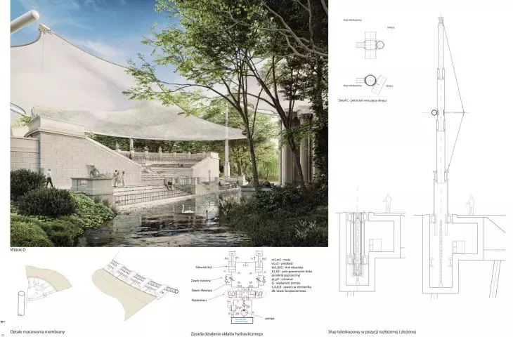 Results of the competition for the design of the canopy for the Amphitheatre in the Royal Łazienki Park