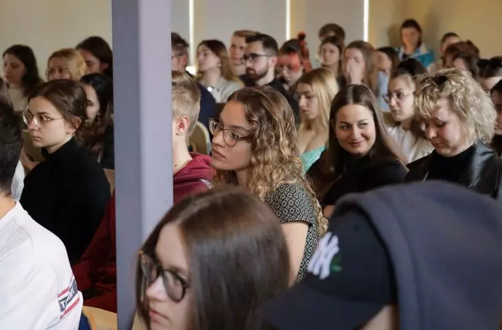 Maciej Franta's lecture at the Cracow University of Technology, audience