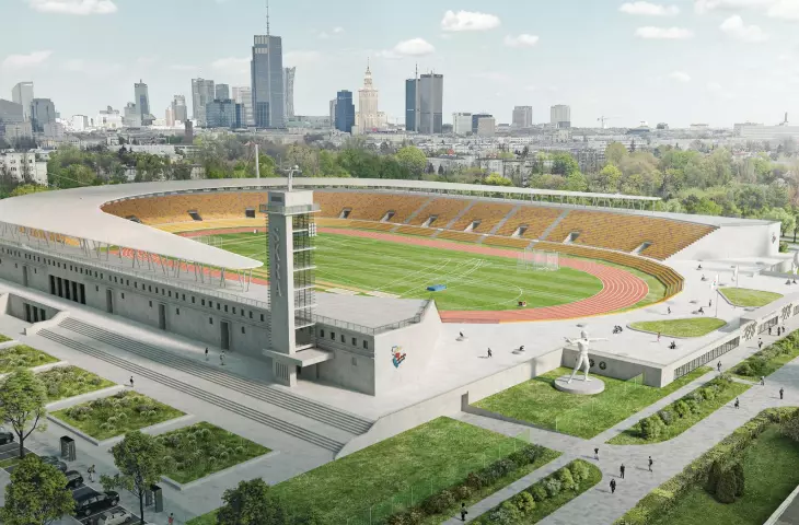 Aktualna wstępna koncepcja przebudowy stadionu
