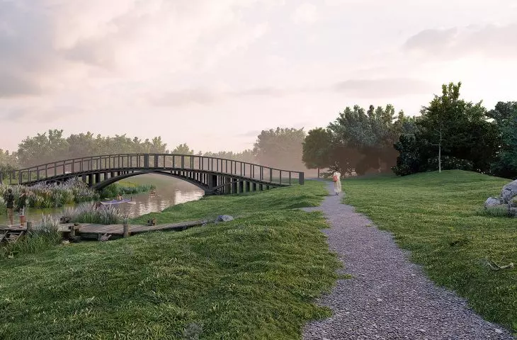 View of the descents and bridges in the naturalistic section