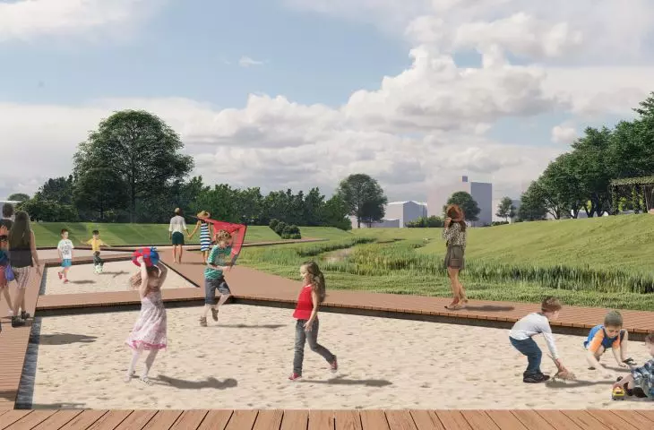 View of the beach in the boulevard section
