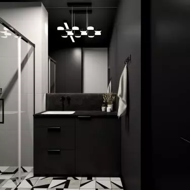 The architect opted for a duochrome solution