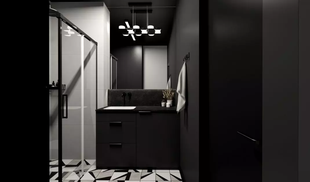 The architect opted for a duochrome solution
