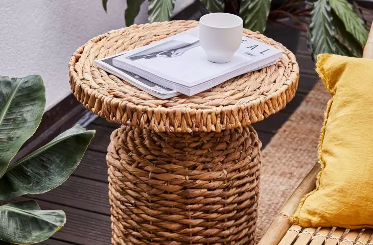 Rattan, wicker and coconut fiber will work great