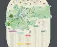 mapa zielonych miejsc Krakowa pokazuje sieć różnego typu terenów zielonych — od małych parków kieszonkowych po lasy, rezerwaty czy obszary Natury 2000