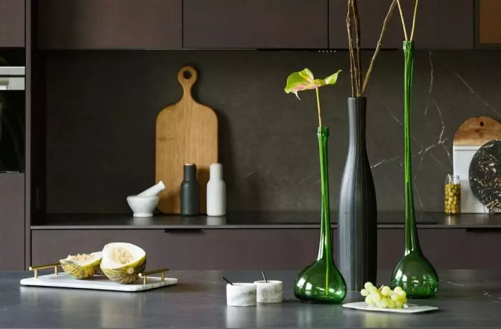 Kitchen in a dark shade