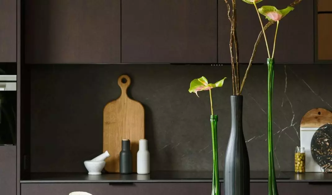 Kitchen in a dark shade