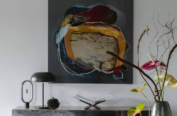 There is a lot of art in the apartment 