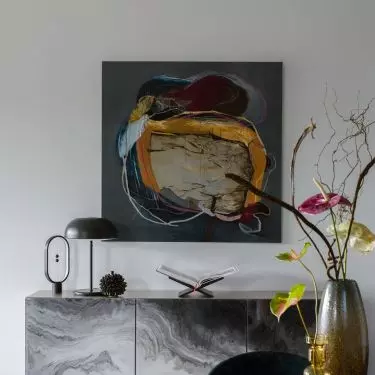 There is a lot of art in the apartment