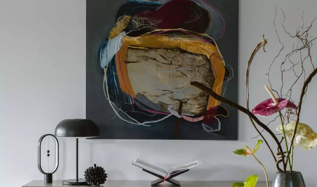 There is a lot of art in the apartment 