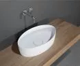 Thin washbasin, oval