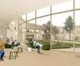 Głównym punktem centrum jest duże atrium w kształcie okręgu