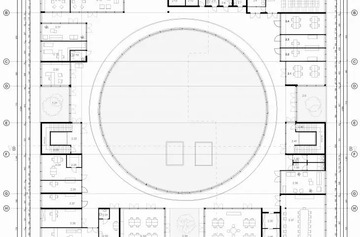 Projekt Centrum Międzypokoleniowego w Tarnowie, rzut piętra