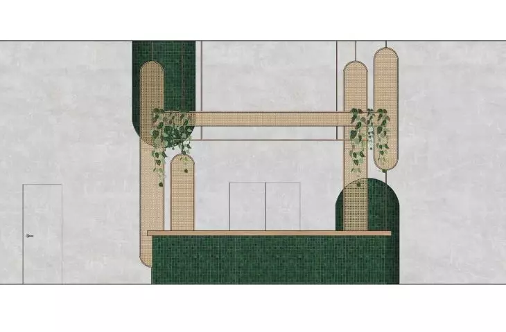 Design of the stimulation and relaxation complex, cross-section A-A