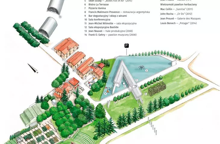 Map of the central part of the establishment (drawing: Alain Glowczak)