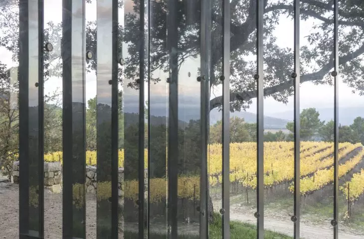 another Japanese intervention at Château La Coste - the Chapel of St. Giles (2011), made mainly of glass and steel 