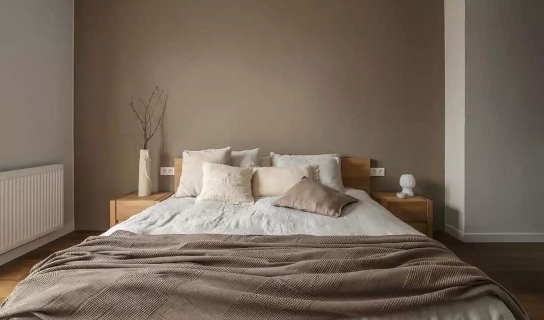 The bedroom has been insulated with wood